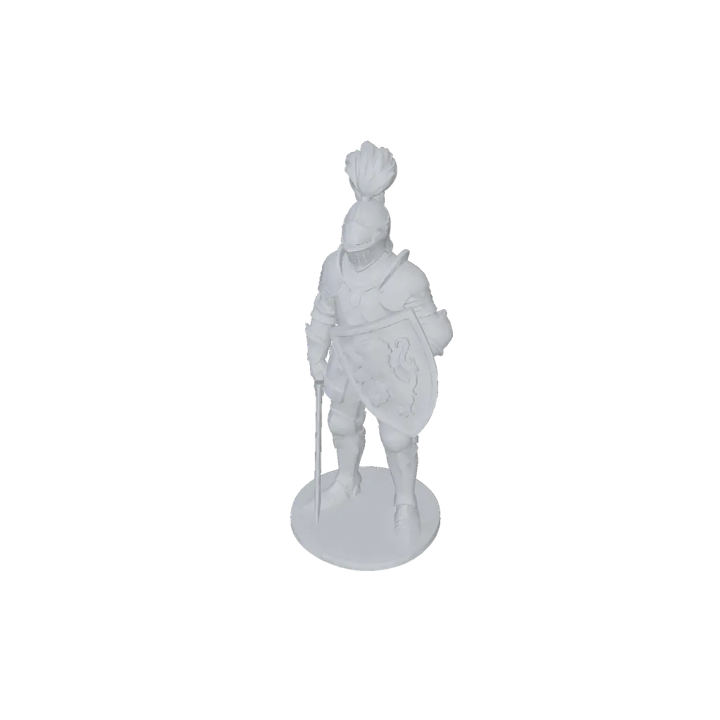 Chess knight sculpt from the medieval court theme, untextured printable geometry