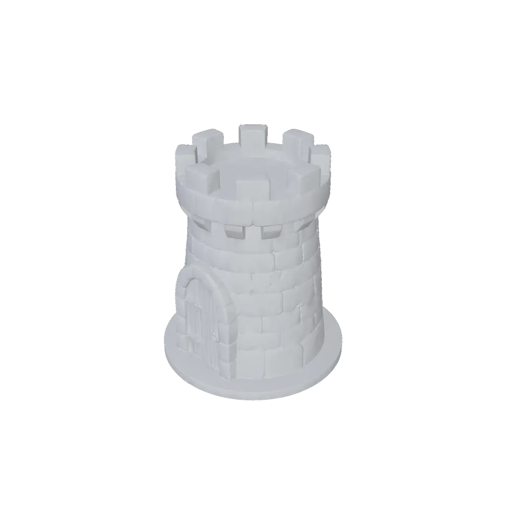 Medieval court rook sculpt, untextured printable geometry